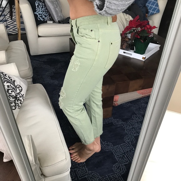 ZARA Relaxed Basic Green Denim 🍃 - Picture 2 of 8